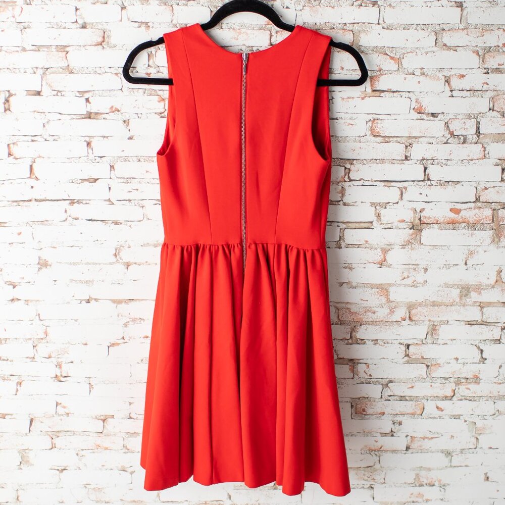 Armani Exchange Red Fit Flare Formal Cocktail Dress Size 2 Sleeveless V Neck - Picture 6 of 9